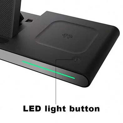 Foldable Desk Magnetic 3In 1 Wireless Charger With LED Light Qi 3 in 1Fast Charging Stand