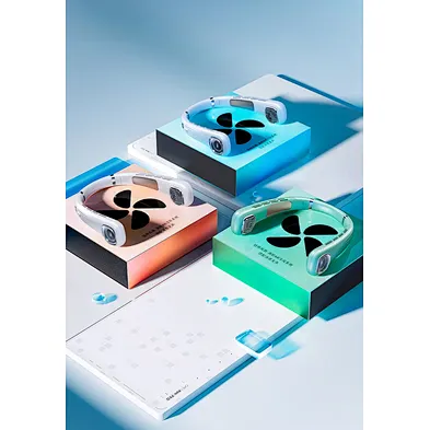 Factory OEM Rechargeable Mini USB Semiconductor Refrigeration Neck Fan, Mini Bladeless Hanging Neck Cooling Fan