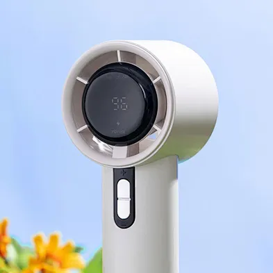 2024 New Trend Handheld Fan 100 High Speed Fan LED Display 3000mAh USB Rechargeable for Outdoor