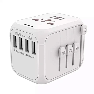 JEDI Universal Travel Adapter 4 USB Port Electrical Socket Worldwide Travel Wall Charger For Phone US AU EU UK Plugs