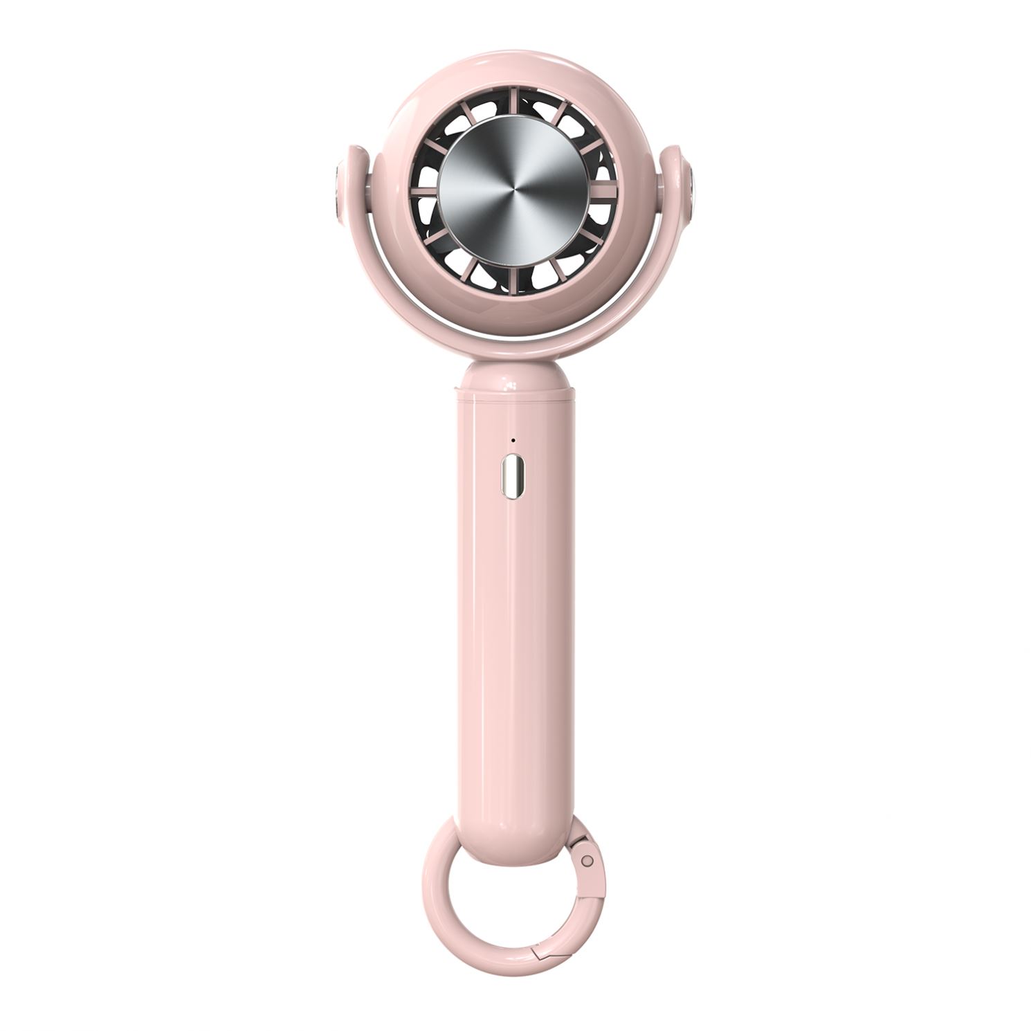2024 SUMMER Hot Selling Hand-held Cold Compress Refrigeration Fan with Buckle Portable USB Rechargeable MINI CUTE FAN