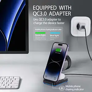 Phone Universal Qi Led Indicator Portable Light Fast Charging Wireless Charger For phone