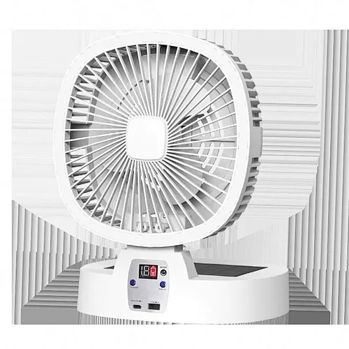 2024 new Portable Desk Mini Square Usb Powered Folding Ch Solar Camping Light Fan And Powerbank