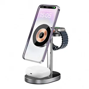 High quality transparent Charger Magnetic 2024 3 In 1 Wireless Charging Stand And Holder wireless charger