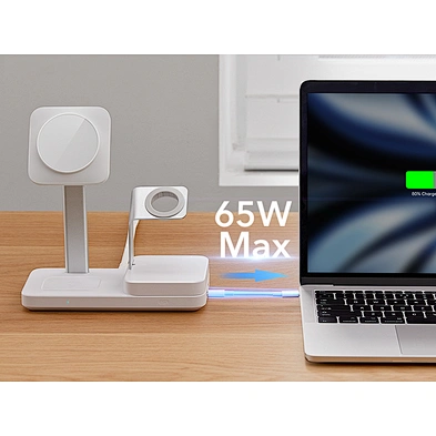 2024 multifunction 3 in 1 fast charging wireless charger 65w charging high quality wireless charger holder