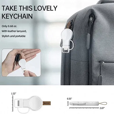 2024 hot sale wireless charger portable mini Magnetic Smart Watch 2 In 1 Wireless Charger Portable Charger