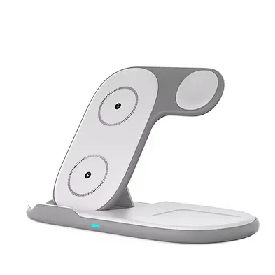 Portable 15W Wireless Charging Station 3 in 1 Wireless Charger Fast Charging  for Phone