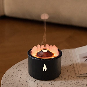 Diffuser Flame Aroma Air Volcano Led Night Ultrasonic 360Ml Humidificateur Diffusers  Best Selling Oil Mist Humidifier