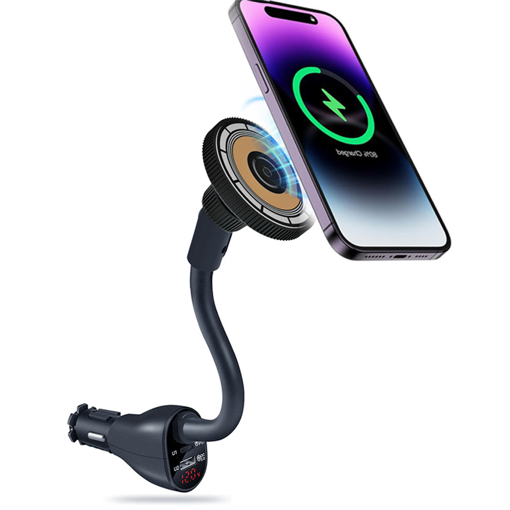 Car magnetic bracket wireless fast charging 15W suitable phone car holder multifunction car wireless charger