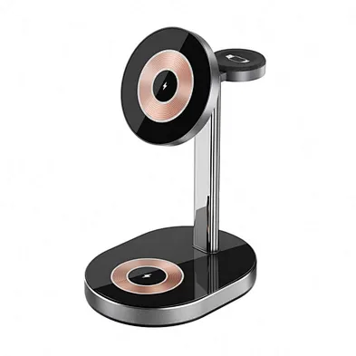 High quality transparent Charger Magnetic 2024 3 In 1 Wireless Charging Stand And Holder wireless charger