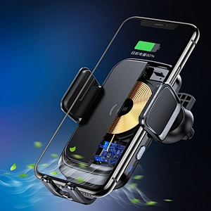 Two-In-One Automatic Induction car wireless charger  Navigation Bracket Fast Charging Multifunction Car Wireless Charger