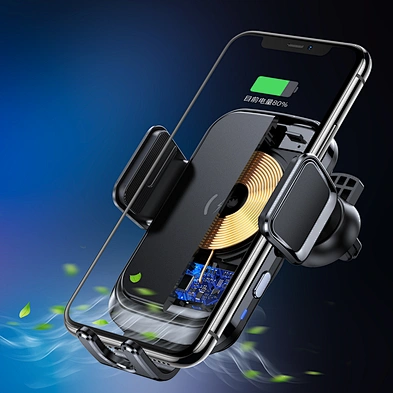 Two-In-One Automatic Induction car wireless charger  Navigation Bracket Fast Charging Multifunction Car Wireless Charger