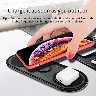 2024 new wireless charger Magic Qi 15W Charging Fast 3 In 1 Wireless Charger Pad Stand Magnetic portable wireless charger