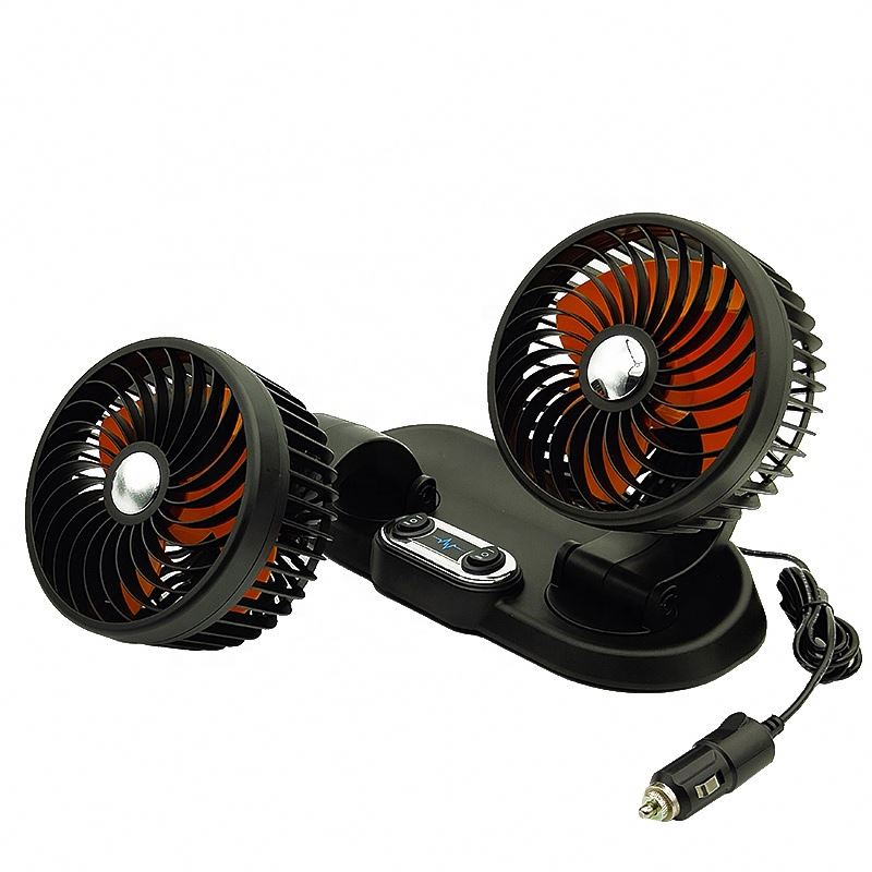 Double Head Rotating Fans 24V Cigarette Lighter H74 Vehicle RV 12V F622 Cooling Fan For Car