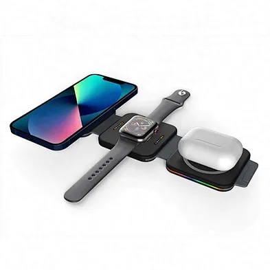 JEDI F21 3-In-1 Folding Magnetic Wireless Charger 7.5w Fold Fast Charging Stand 3in1 Portable Foldable Charger