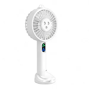 2024 digital display Portable Fan Charger Mini Handheld Fans 3 Speed