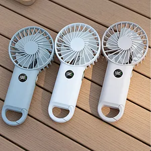 Portable Usb Handheld Ceiling Fan Lash Table Fan Summer Rechargeable Battery Air Cooling Usb Mini Climbing Fan with Hook