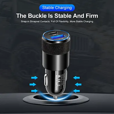 2024 hot sale multifunction mini car charger Fast Socket Type C And Car Usb Charger 3.0 Quick Charge