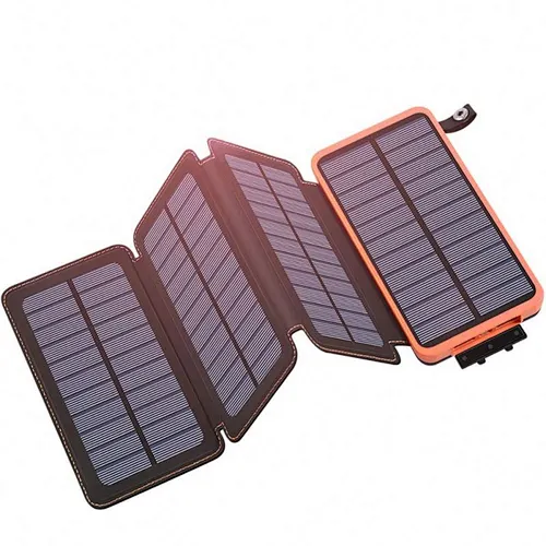 Folding Solar Charger Panel Powerbank 20000mah 25000mah 30000mah Outdoor Solar Power Bank