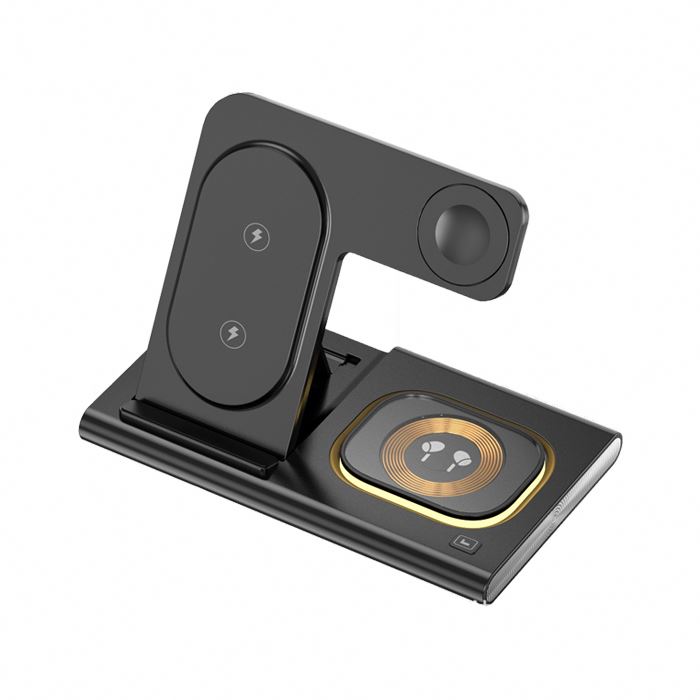 JEDI Portable Charging Stand 15W Fast Universal Multi-Function A80 Qi 4-In-1 Table 3 In 1 Foldable Wireless Charger