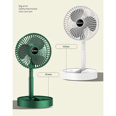 Personal Table Mini Fan Rechargeable Battery Operated 3 Speeds Portable Desk Mini Fan
