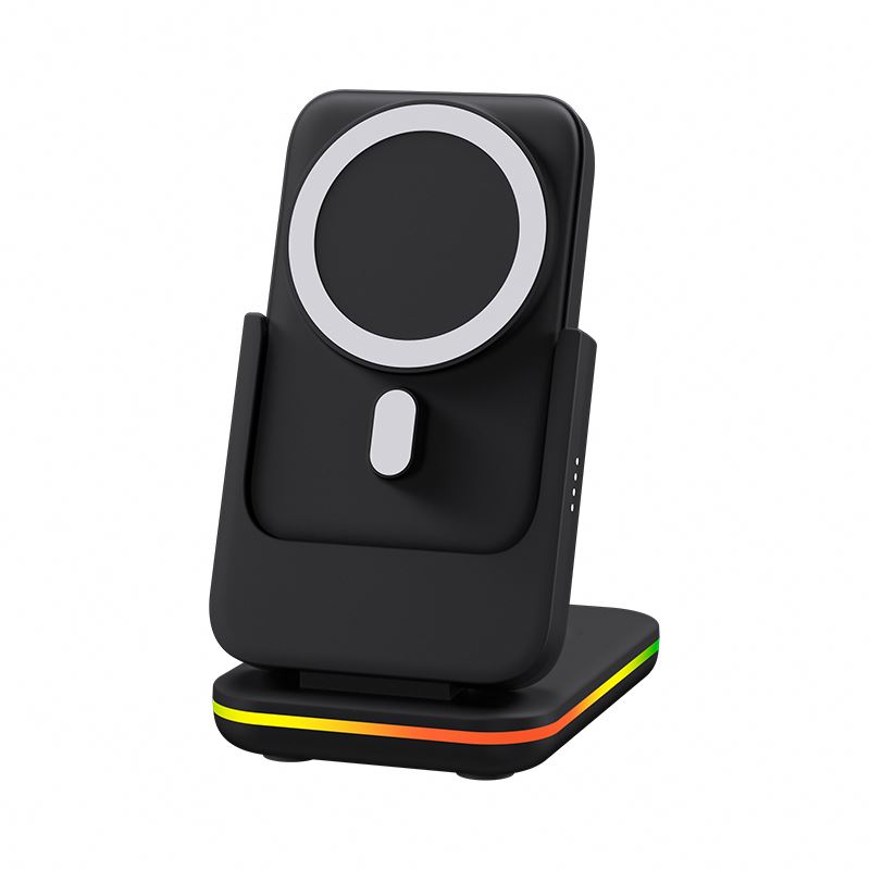 2024 Best Selling Magnetic Built Cable 3 In 1 Wireless Charging Station Power Bank