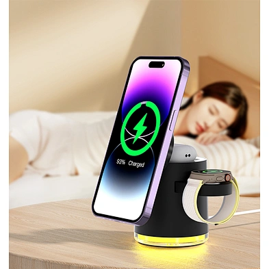 2024 high quality Large For Led New Arrived 4 in 1 Foldable Cube Wireless Charger 15W Fast Charging