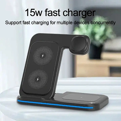 JEDI Portable Phone Charging Stand Universal Foldable 2023 3 in 1 Wireless Charger For Phone Earphones Watch
