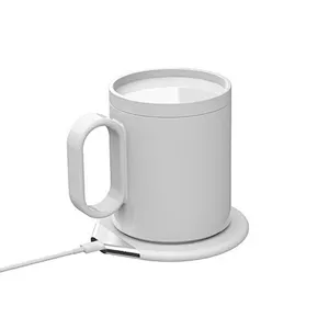 55 Degree Celsius Thermostatic Heating 15w Charging Pad Mug Cup Warmer Wireless Charger With Intelligent Detection