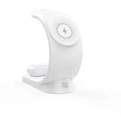 Supplier Bed Side Light With Moon Shaped Lamp Led  Rgb Universal Portable Fast Wireless Phone Charger