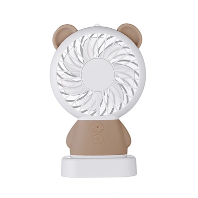 cute rabbit pocket slim fan hand-held rechargeable mini fan USB fan with rainbow light for children