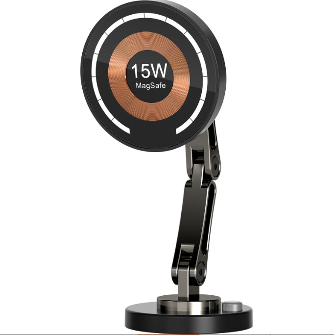 2024 hot sale Fast 15W For phone Complet Wireless Charger Folding Magnetic Car Phone Holder
