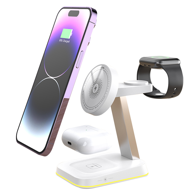 15W Fast Charge Universal Phone Stand 3 In 1 Wireless Charger Stand With Logo Printing H163