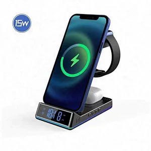 3-In-1 3 In 1 Foldable Magnetic Wireless Charger for Phone