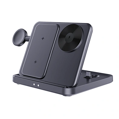 5 In1 Charging Foldable Mobile Phone  5 In 1 Multi Devices 15W Fast Wireless Charger