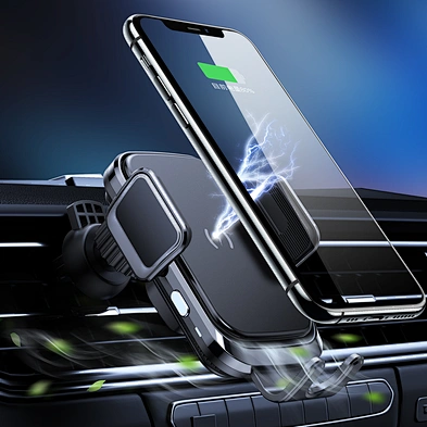 Two-In-One Automatic Induction car wireless charger  Navigation Bracket Fast Charging Multifunction Car Wireless Charger
