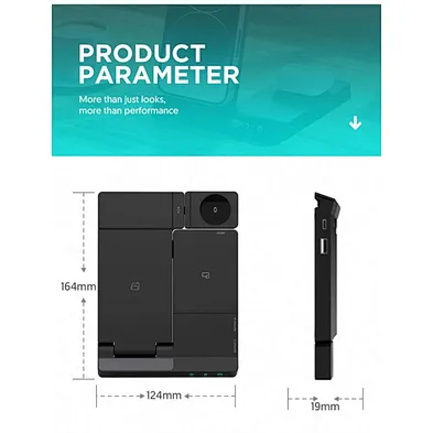 2024 customize logo 3 In 1 Fast Triple 15W Magnetic Foldable 3-In-1 Wireless Charger