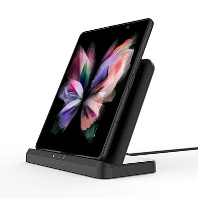 3 In 1 Stand Pad For phoneDesk Docking Qi Quick Charger 15W Wireless Fast Charger