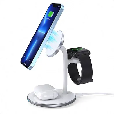 2024 multifunction wireless charger For phone15W Fast Charge 3 In 1 Charger Wireless Stand wireless charger