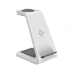 Hot Selling Portable 3In1 Fast Charging Station T3 Qi 15w Factory 3 In 1 Wireless Charger For Phone Watch Earphones