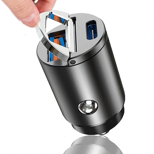 Pull Ring Design 2022 Hot Selling H06 Mini Stealth Car Adapter All Metal 30W Fast USB PD Charger
