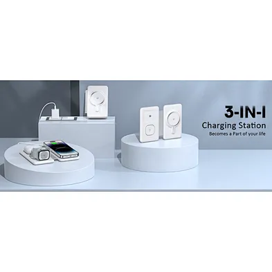 2023 new product qi wireless charging Multifunction 3 In 1 15W Qi Fast Charging High Quality Portable Wireless Charger