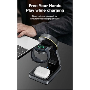 JEDI W79 15W Magnetic Wireless Charger Stand With 3 In 1 Phone Holder