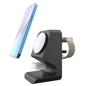 Rotated 3 In 1 Folding Magnetic Wireless Charging 15W Fast Charger Station Mobile Phone Stand