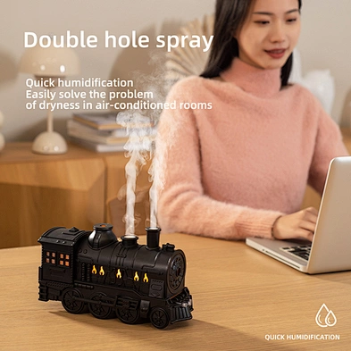 2024 new creative Mist Newest Humidifier Flame Aroma Diffuser Train Humidifier multifunction humidifier