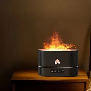 Hot Selling Oil Air Humidifier 250ml Simulation Blue Flame Lamp Ultrasonic Aroma Diffuser Warm Fire Effect Humidifier