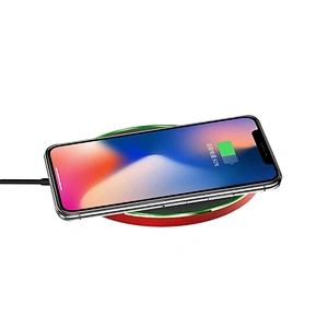 Super slim portable 10W round wireless charger for phone charging -HL4966