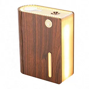 JEDI Wooden Book Lamp Rechargeable Air Led Warm Light Indoor Home Room Personal Luxury Humidifier