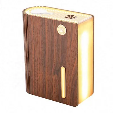 JEDI Wooden Book Lamp Rechargeable Air Led Warm Light Indoor Home Room Personal Luxury Humidifier