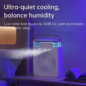 USB Mini Cooler Fan for Desktop Dorm Use Spray Fan Humidification Refrigeration Portable Air Cooler for Air Conditioning